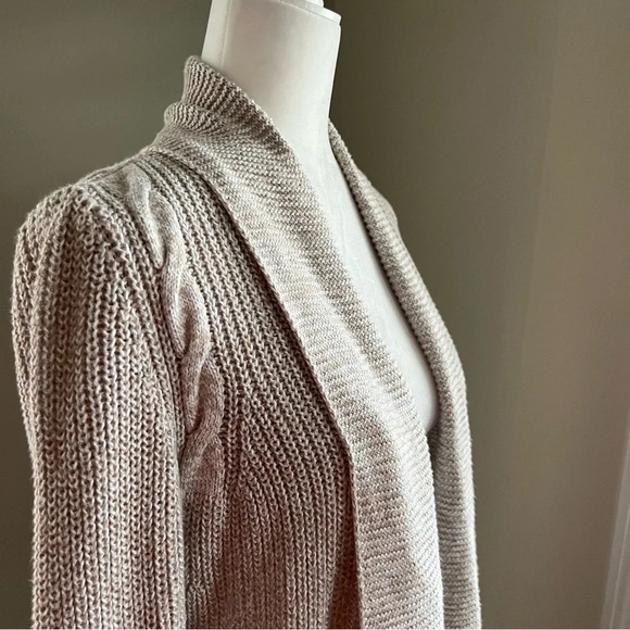 TALBOTS| Loose Cable Knit Cardigan Open Front Sweater size extra small - Picture 6 of 15